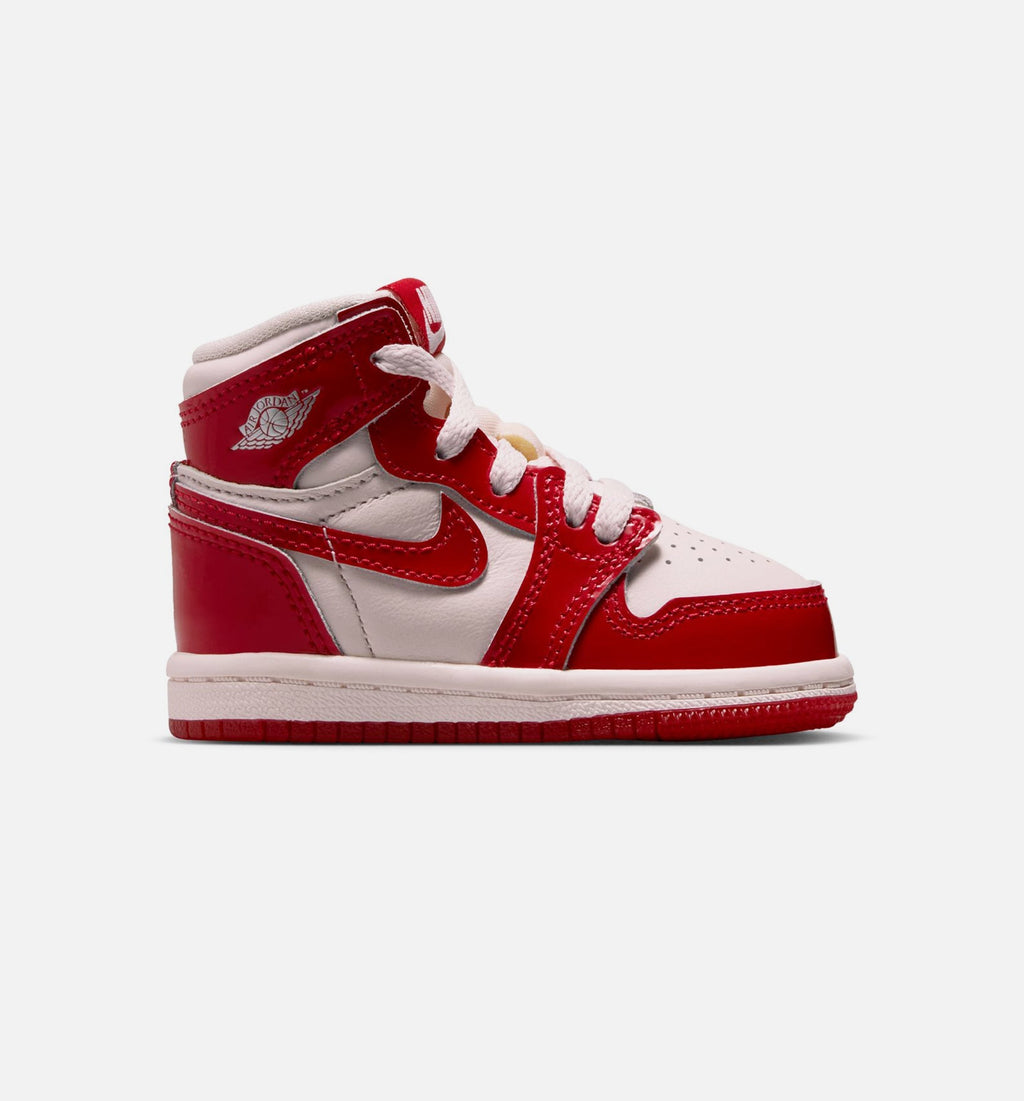 Air Jordan 1 Retro High OG Nails And Grails Infant & Toddler Lifestyle Shoe - University Red/Metallic Silver