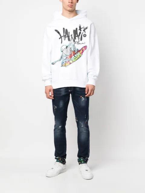 Philipp Plein Hoodie with Hawaii-Print