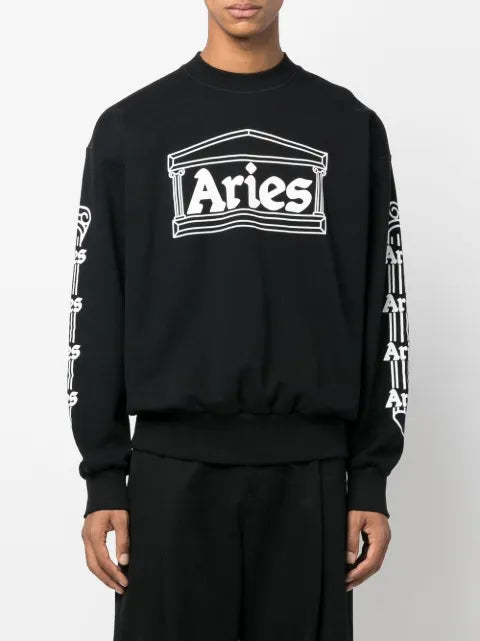 Aries logo-print long-sleeve top