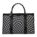 Black Wavy Houndstooth Weekender Bag