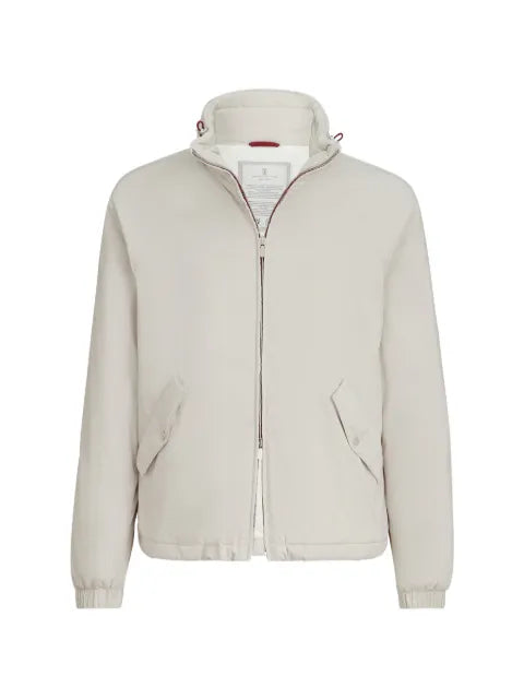 Brunello Cucinelli lightweight nylon outerwear jacket with packable hood