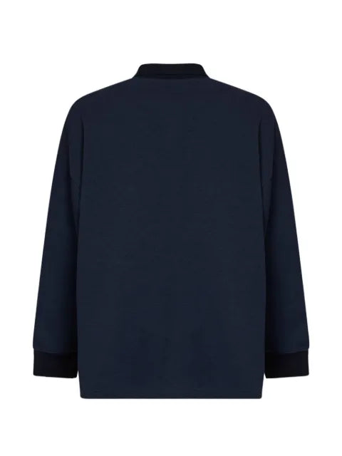 ROSE BURRITO long-sleeve polo-collar sweatshirt