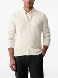 Karl Lagerfeld chevron-knit zip-up sweater