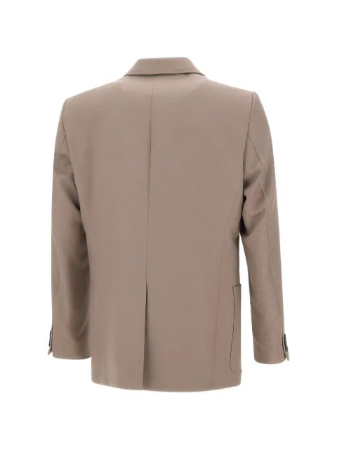 BOSS double-breasted micro-twill blazer