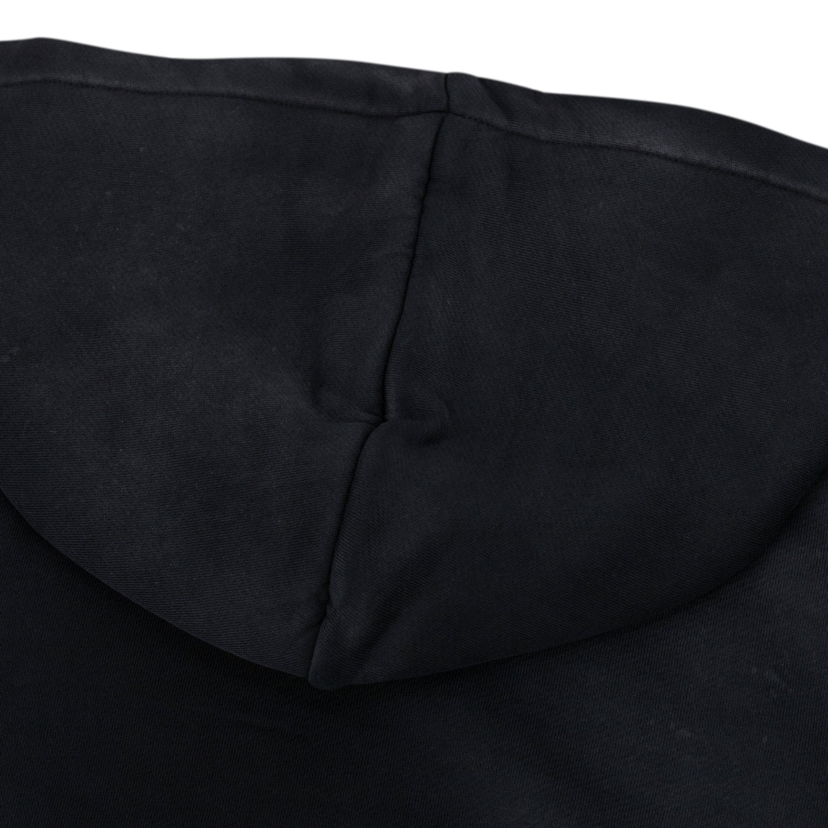 Faded Black Amiri Track Patch-Embellished Hoodie