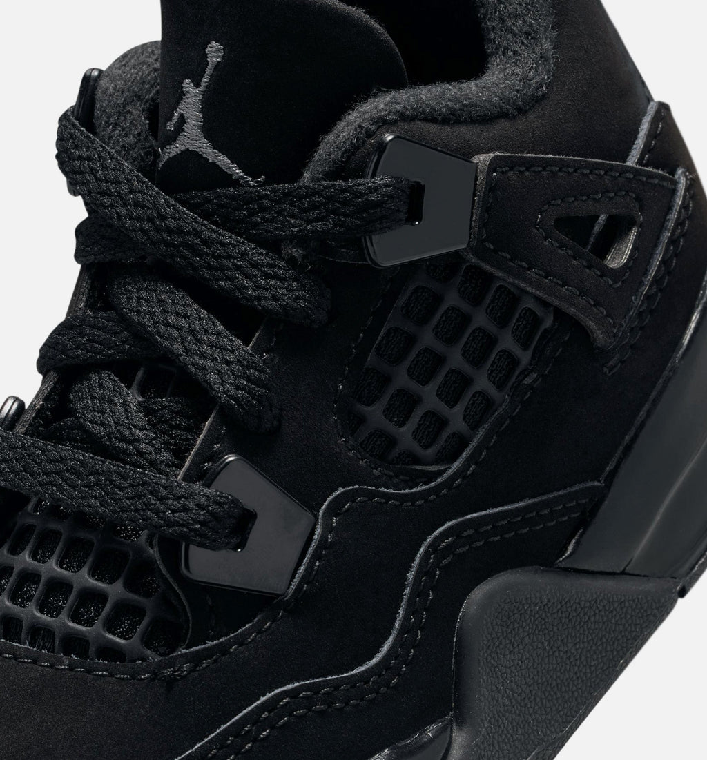 Air Jordan 4 Retro “Black Cat” Baby and Toddler Lifestyle Shoes