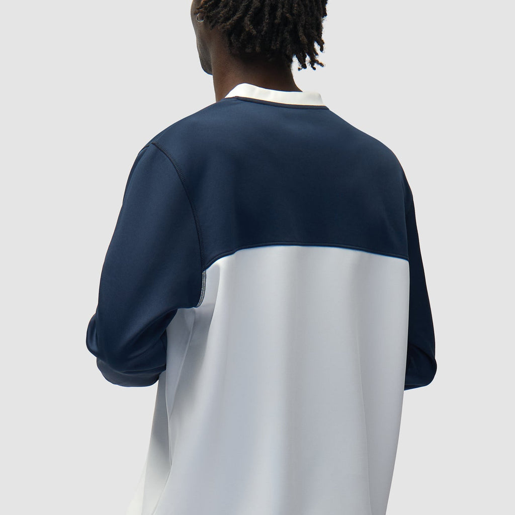 Arte Circle Logo Longsleeve: White / Navy