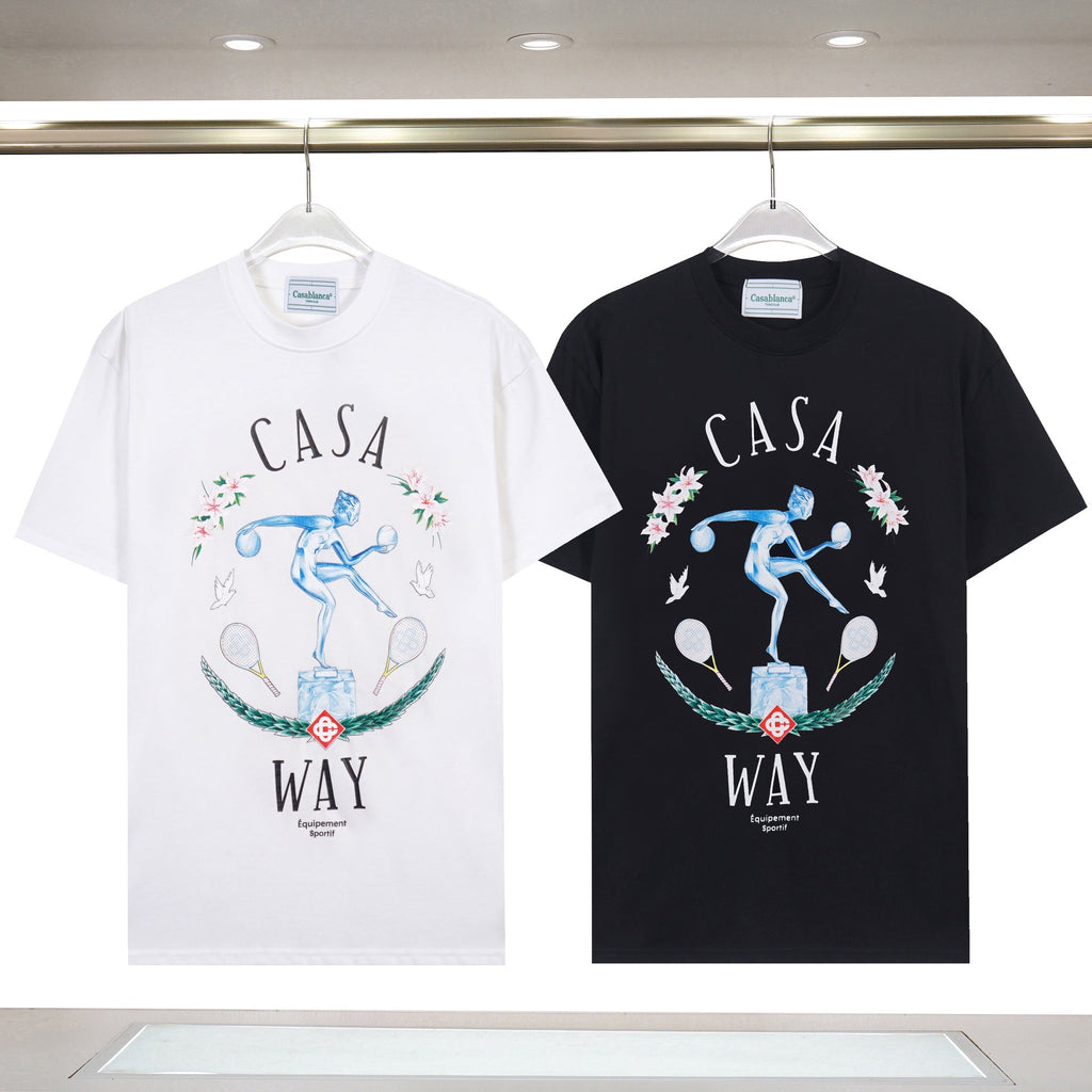Casablanca Casa Letter Arch Graphic Short Sleeve Tee Streetwear Unisex