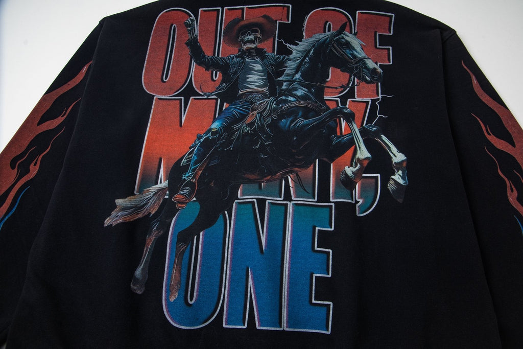 Godspeed Out of My Mind Cowboy Flame Graphic Hoodie