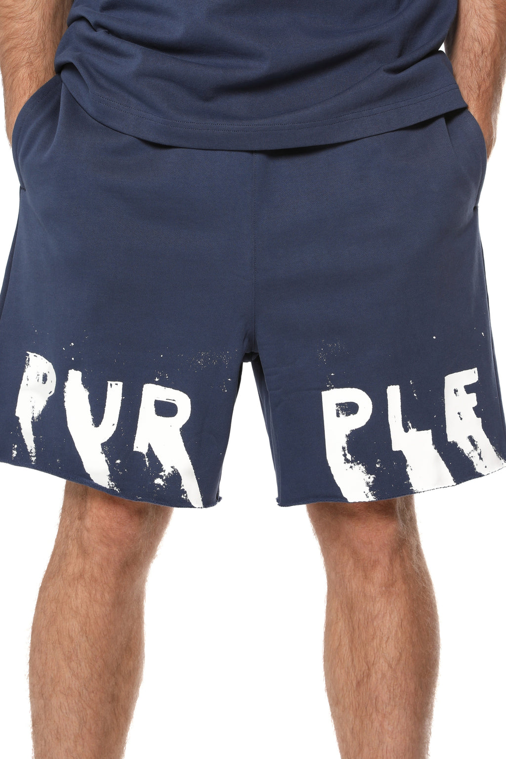 Purple Brand Midweight Fleece Pull On Shorts