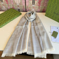 Gucci Reversible Monogram Fringe Scarf