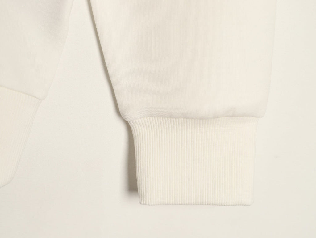 Prada Triangle-Detail Crewneck Sweatshirt with Red Silicone Trim