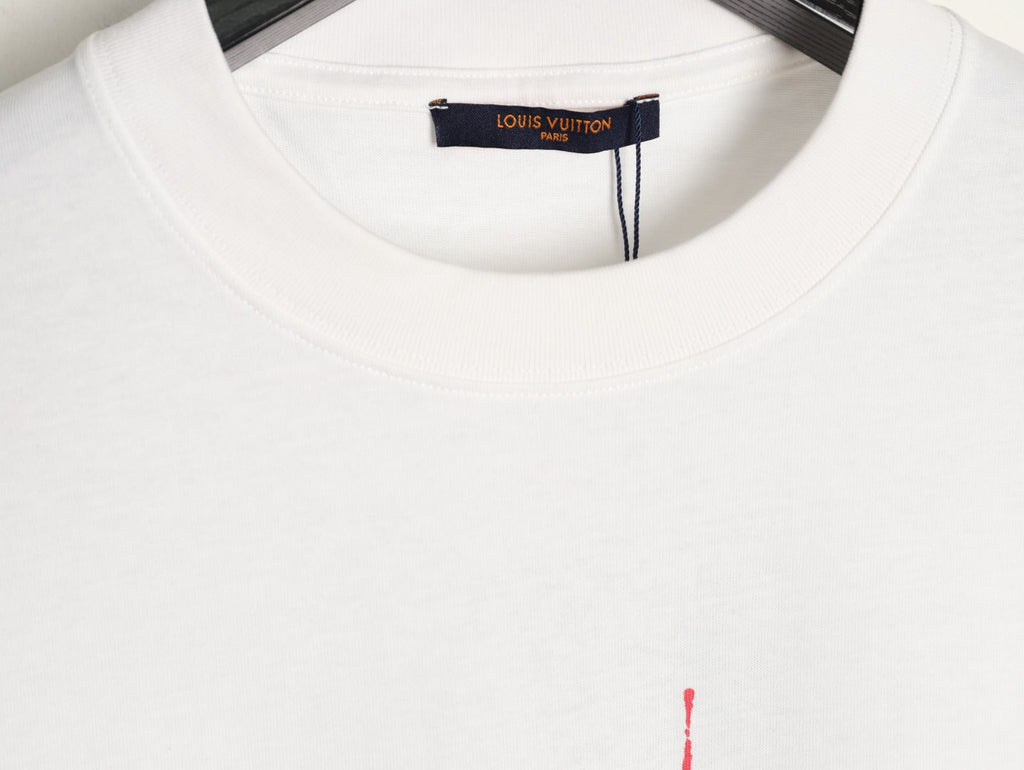Louis Vuitton Graffiti-Style Chest-Lettering Short-Sleeve T-Shirt - Cream